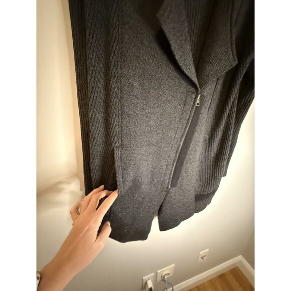 Athleta Sentinel Full Zip Sweater Merino Wool Blend Gray Women's Sz S [jb] - Picture 7 of 8